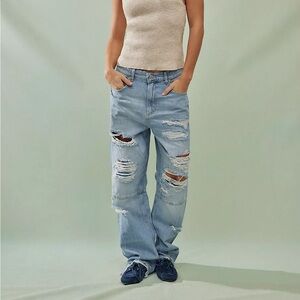 FREE PEOPLE CRVY Lesson Learned Straight-Leg Jeans